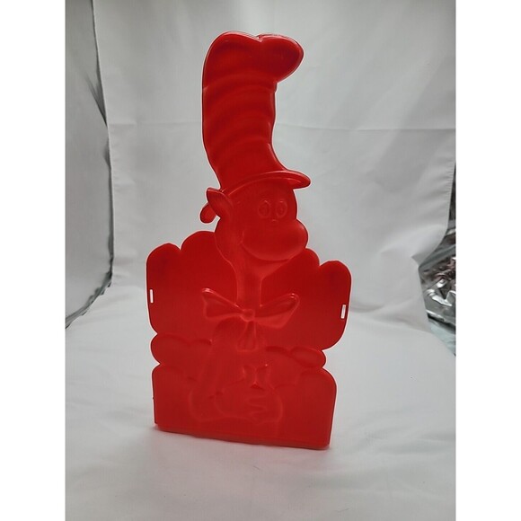 Vintage Dr. Seuss “Cat in the Hat”Book Shelf Holder Plastic Storage Folding Rack - Picture 1 of 15